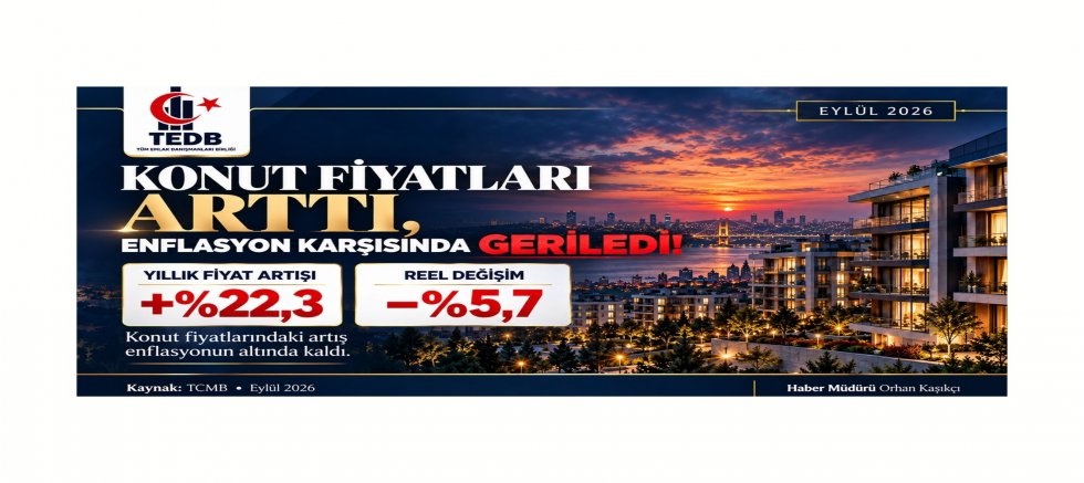 KONUT FİYATLARI ARTTI, ENFLASYON KARŞISINDA GERİLEDİ!
