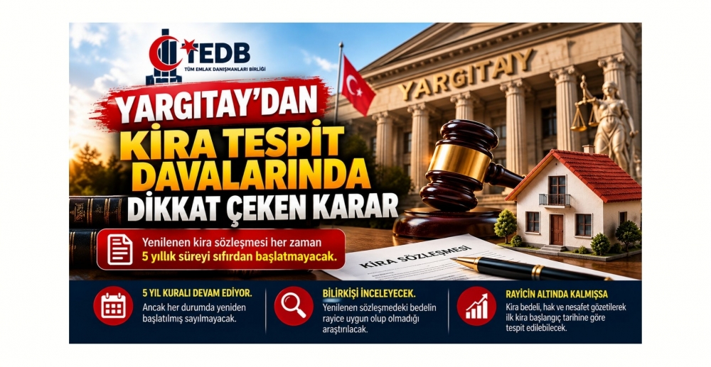 “YARGITAY’DAN EMSAL KİRA KARARI! YENİ SÖZLEŞME İMZALAMAK 5 YILI HER ZAMAN SIFIRLAMIYOR!”