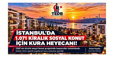 İSTANBUL’DA 1.071 KİRALIK SOSYAL KONUT İÇİN KURA HEYECANI!