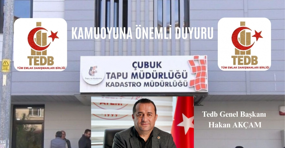 TEDB Genel Başkanı Hakan AKÇAM; “Emlak Danışmanlarının İtibarına Saldırılara Asla İzin Vermeyeceğiz”